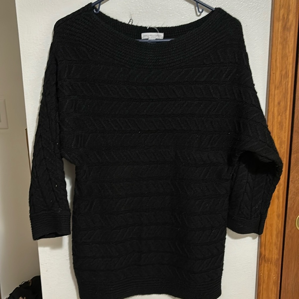 NY & Co. black cable knit sweater, size M